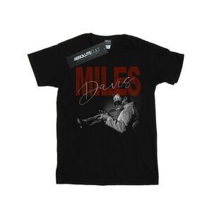 Miles Davis Mens Distressed Photo T-Shirt / Black